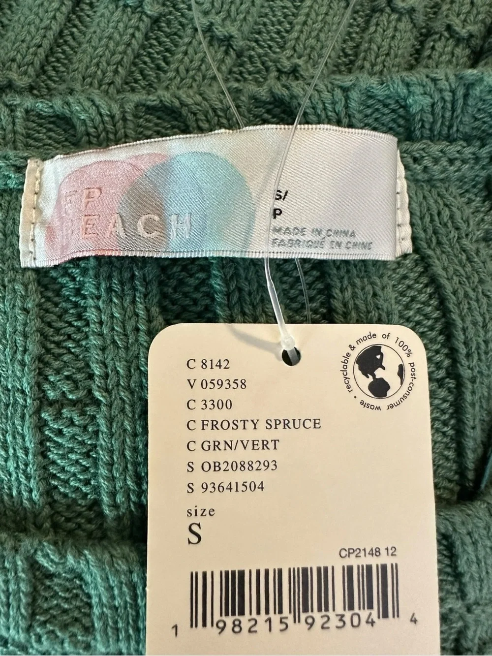 Free People Kenzie Sweater Skirt Set in Frosty Spruce Green NWT Size Small - Picture 9 of 12